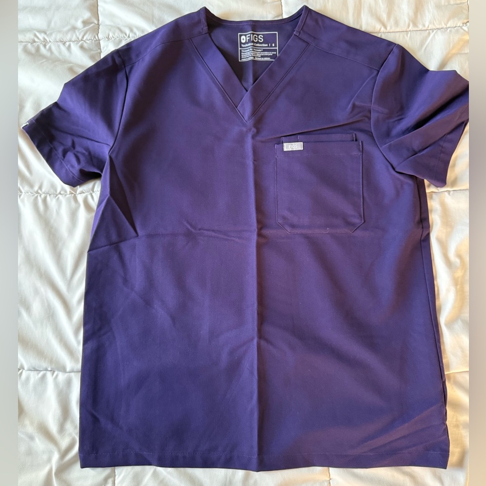 FIGS - Mens Purple Jam Leon Scrub Top